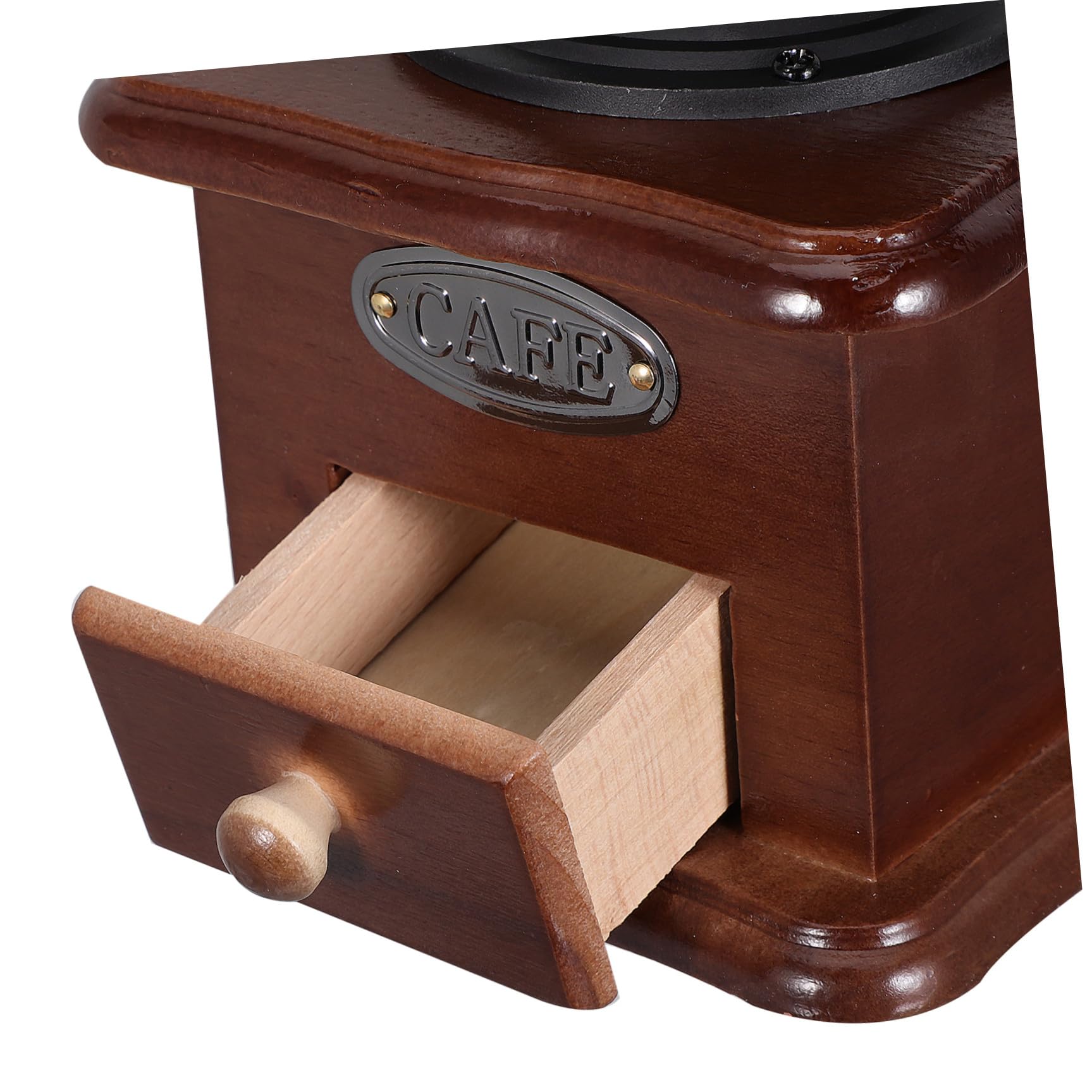 SHINEOFI Molinillo de Café Manual Vintage Manivela de Madera, Mecanismo Cerámico Lavable, Tamaño Compacto para Granos de Café en Grano, Adecuado para Uso Doméstico y Portable