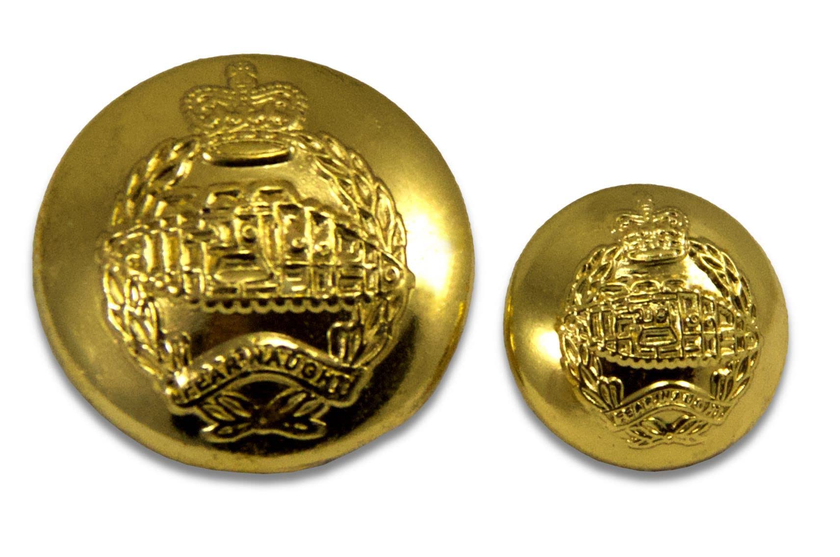 The Regimental Shop Men's Gold Royal Tank Regit Blazer Button Small - 16Mm (26-Ligne)