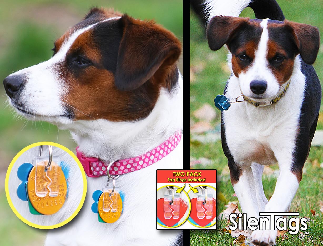 SilenTags Pet Tag Silencer (Clear Two Pack)