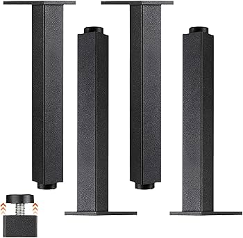 4 stuks verstelbare meubelpoten, goudkleurig, verstelbare meubelpoten, metalen meubelpoten, aluminiumlegering, tafelvoet, ronde bankpoten, bedpoten, tafelkasten, dragende poten, bankaccessoires (12 cm
