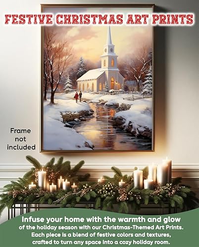 Miniatura 5 de Un paseo de Nochebuena, decoraciones navideñas y alegría, arte de pared, decoración de regalo caprichosa para vacaciones de invierno, decoraciones