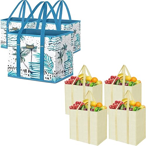 BALEINE 3 bolsas reutilizables para comestibles + 4 bolsas reutilizables para comestibles