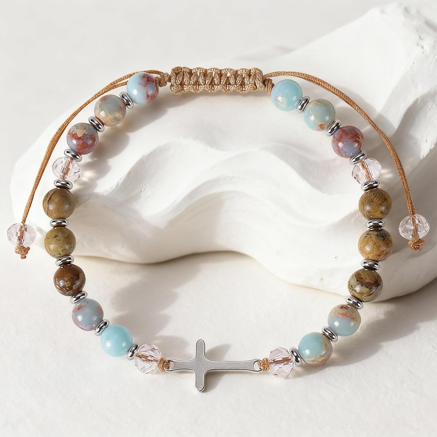 72ore Christian Bracelets Sister In Christ Gifts for Women Sister In Christ Bracelet Cross Baptism Faith Jewelry Inspirational Gifts for Women Trendy - Image 4