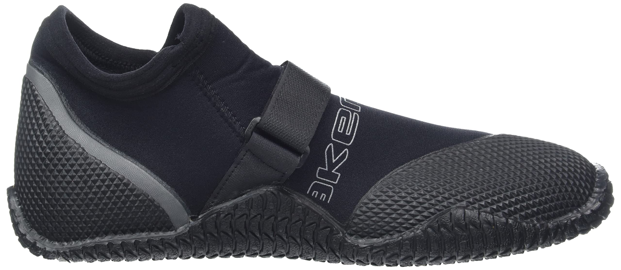 Neoprenschuh Hiko Sneaker mit Klett Wassersport Kanu Kajak Schwimmen SUP Surfen, Schuhgrößen:5 , Schwarz