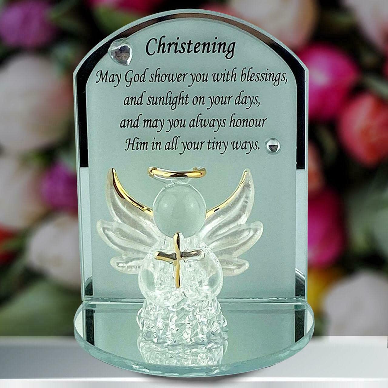 Buy Crystal Angel Christening Gift Baptism Day Present Blessing Poem