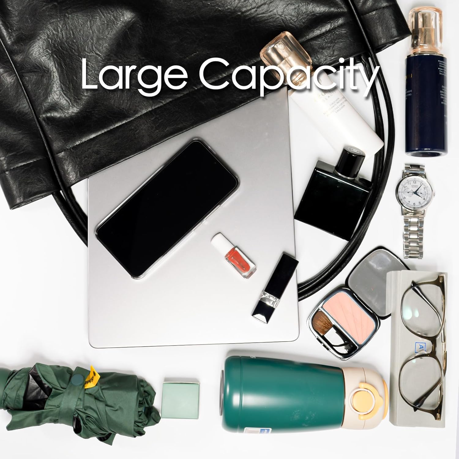 Tote Bag for Women Work Shoulder Bag Durable Vegan Leather Handbag Purse for Everyday Weekend Travel - Image 7