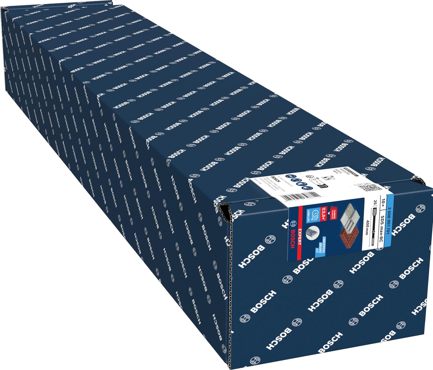 Bosch 10x Cincel plano EXPERT SDS max-8C (para Hormigón, Ladrillo, Longitud 400 mm, Professional Accesorios Martillo perforador)