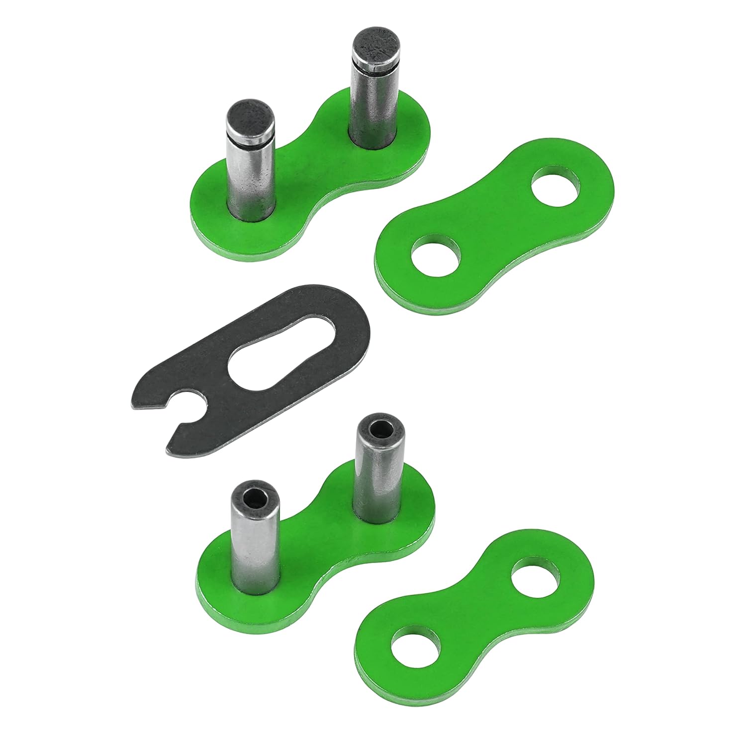 Caltric Green 530-Pitch 120-Links Drive Chain Compatible with ATV/UTV/Quad/Side X Side/Motorcycle/Dirtbike/with Rivet and Clip on Master Links