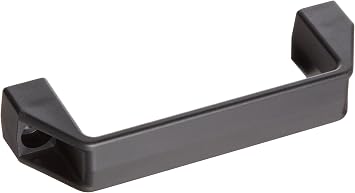 Elesa M.443 CH Glass-Fibre Reinforced Polyamide Pull Handle, Matte Finish, Mounting Holes, Rectangular Grip, 7-3/64" Center to Center, 1-31/32" Projection Pack of 1