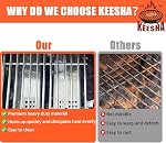 Stainless Steel Grill Grates for Nexgrill 720-0830H, 720-0783E 4-Burner Grills and 720-0888, 720-0888N 5-Burner Grills, Cooking Grids for Kenmore, Uniflame and Other Grills, 17-1/4" x 26-1/2"