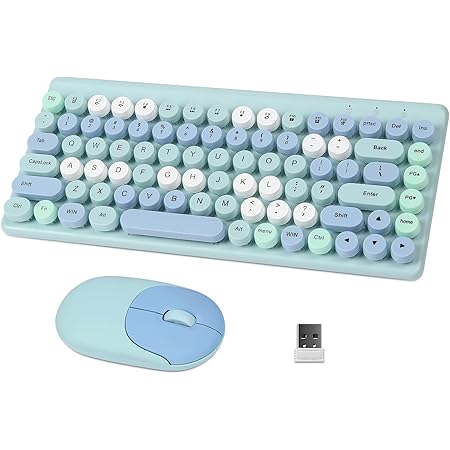 Amazon キーボード マウスセット 無線 タイプライター風 コンパクト 可愛い おしゃれなキーボード Us配列 青 Yifeng キーボード マウスセット 通販 Amazon キーボード マウスセット 無線 タイプライター風 コンパクト 可愛い おしゃれなキーボード Us配列 青 Yifeng キーボード マウスセット 通販