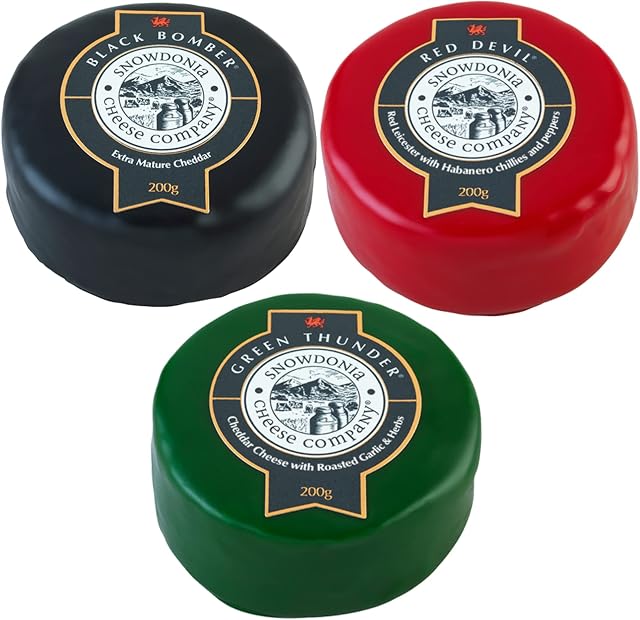Snowdonia Cheese 3 x 200g Truckles in Snowdonia Cheese Company Box