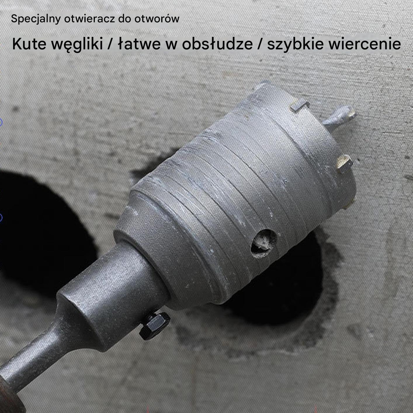 Wiertło Koronowe Komplet - Wiertła Do Betonu I Cegły | Narzędzie Do Cięcia Metalu Do Prac Instalacyjnych W Domu