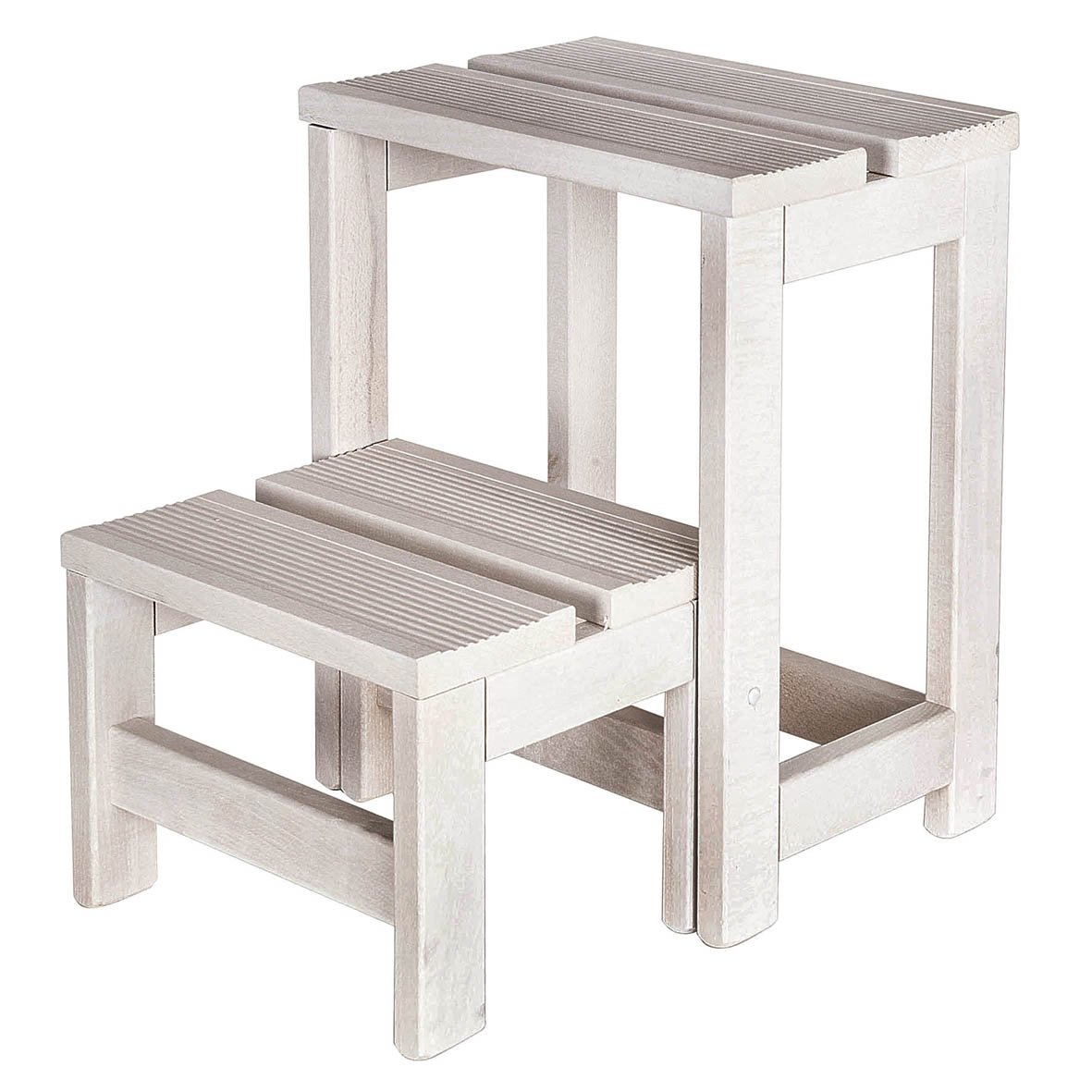 Aranaz Ladder Bench, Beech Wood, White