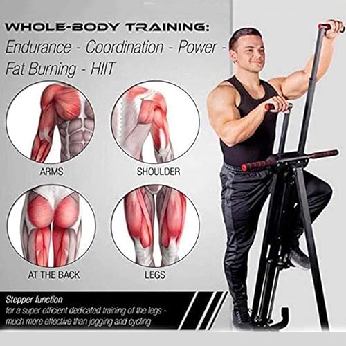 Miniatura 2 de ZXYWW Máquina de ejercicio escalador vertical, 400 libras de capacidad, marco de acero, entrenador de ejercicio cardiovascular para hombres y