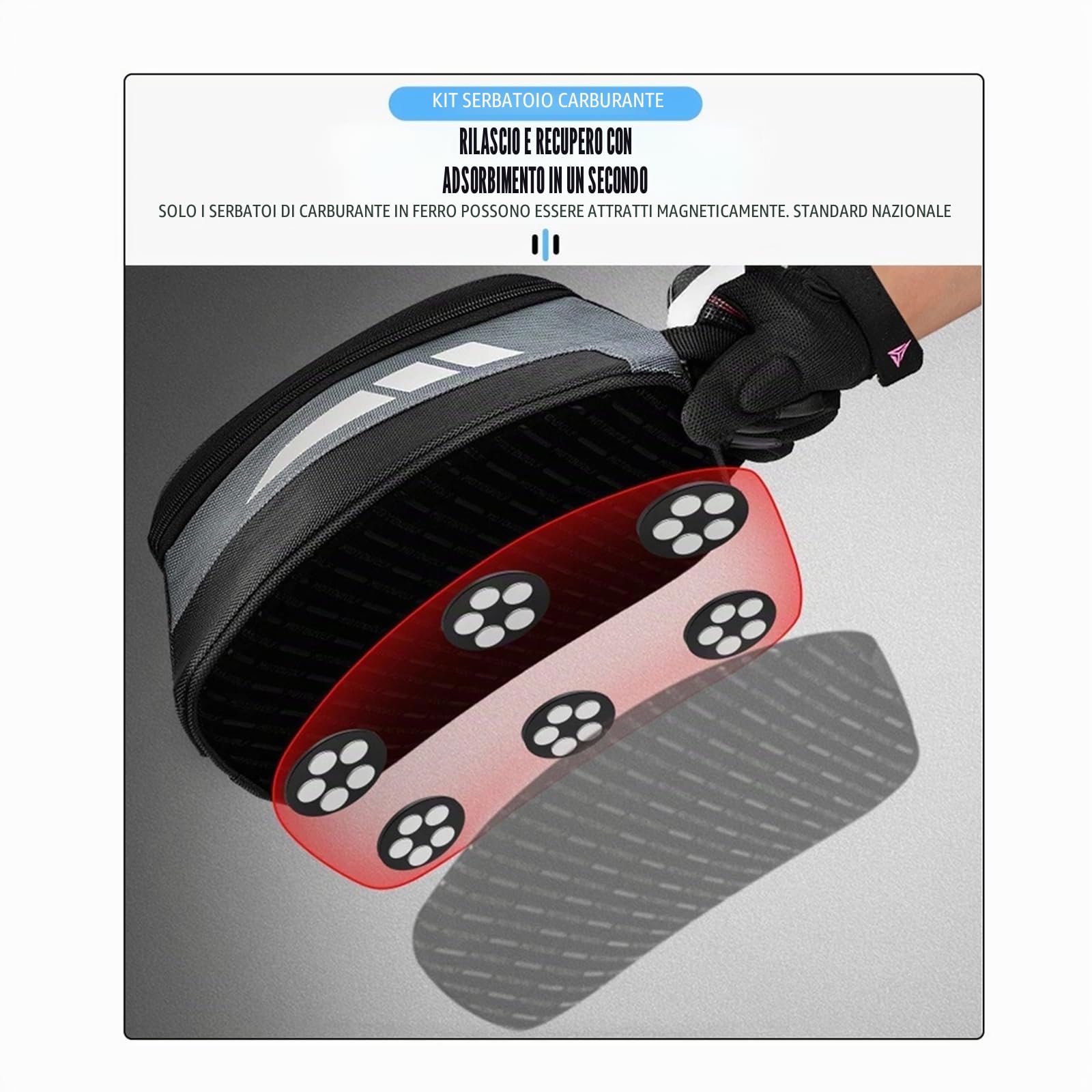 Moto Selle Bagagli Borsa Da Serbatoio Magnetica Per Moto In EVA Con Guscio Rigido Per Carburante E Olio 4,5 L Portatile Per Carte Telefono E Attrezzi Universale Nera Coppia Borse Laterali