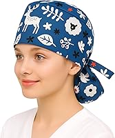 Vista 3 de First Lifesaver Cofia de trabajo con botones y un listón, para mujeres con cabello largo