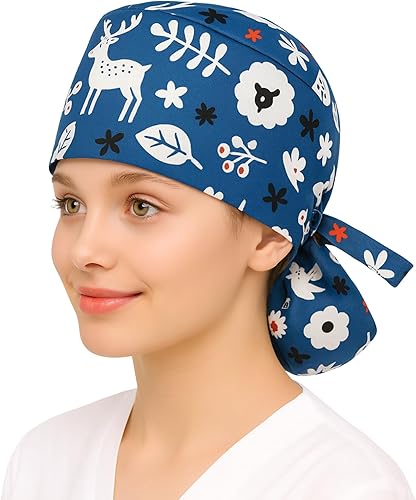 Miniatura 3 de First Lifesaver Cofia de trabajo con botones y un listón, para mujeres con cabello largo