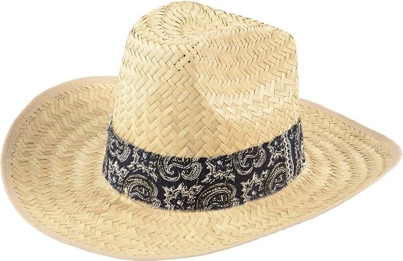 Toy Adults Woven High Crown Cowboy Hat 