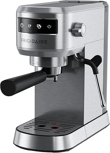 Frigidaire Máquina de café expreso a vapor, máquina de café con espumador de leche y calentador de tazas, presión de 20 bares, tanque de agua