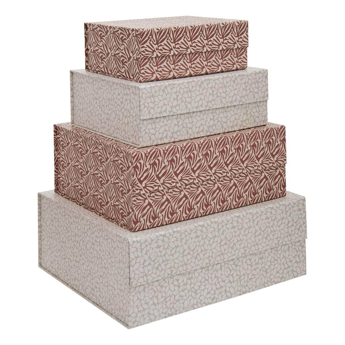 5five - lot de 4 boîtes de rangement 25/​30/​35/​40cm magnetbox