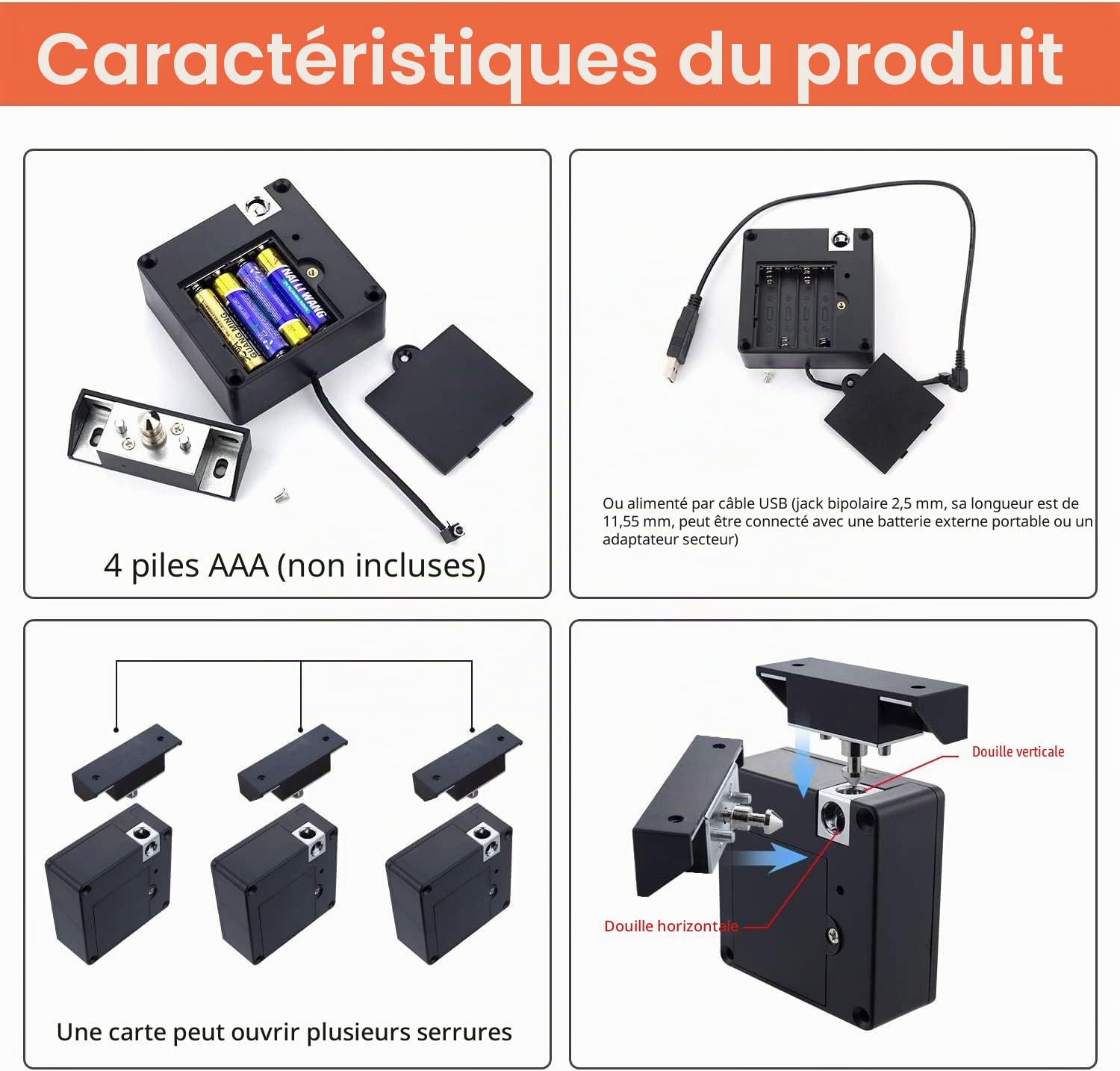 Serrure d'armoire RFID, serrures électroniques NFC intelligentes pour tiroir, serrure à carte cachée pour armoire en bois, garde-manger, meubles (Android iOS)