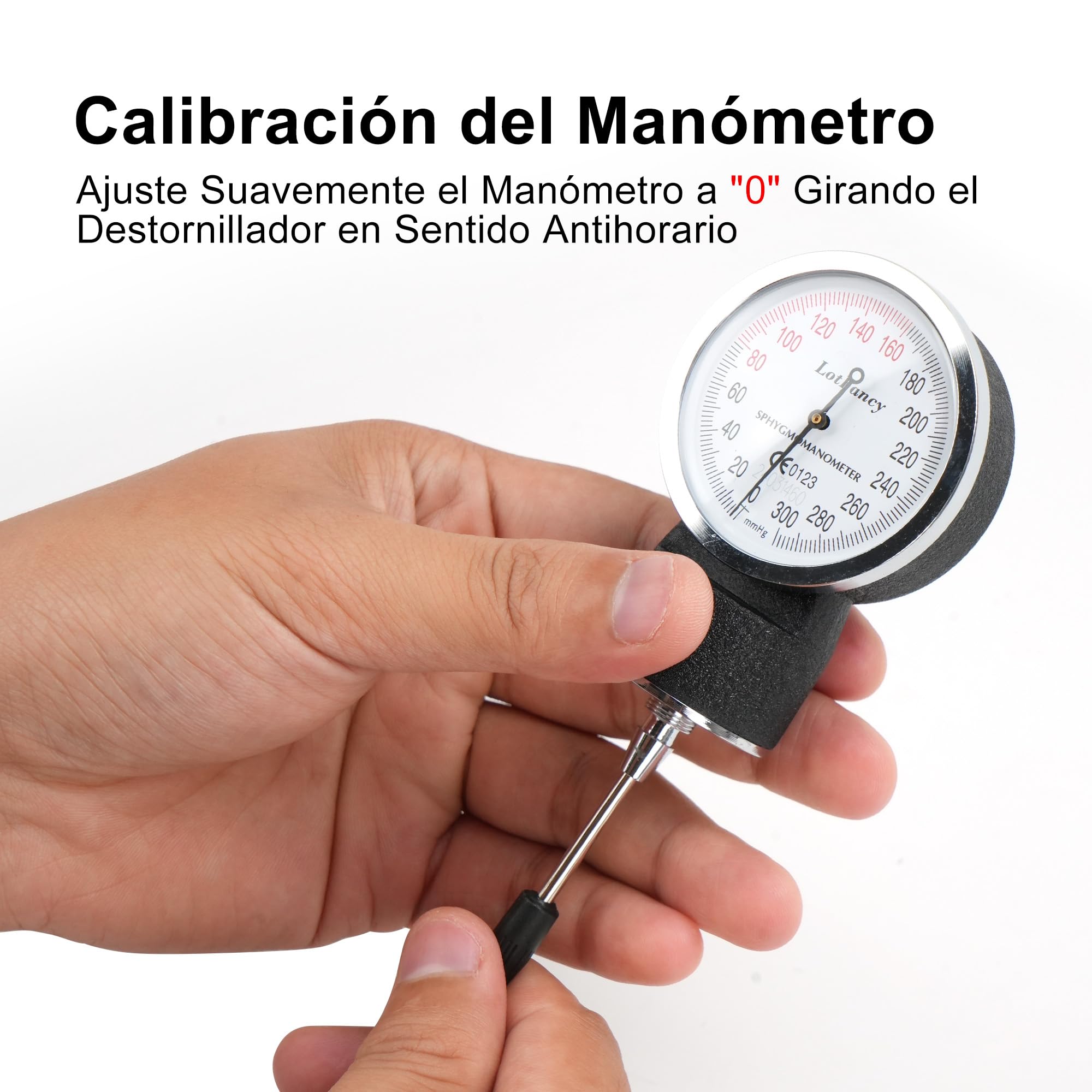 LotFancy Tensiómetro Manual con Estetoscopio, Manguito de Presión Arterial Manual para Servicios de Urgencias, Médicos y Consultorios Médicos (aprox. 25 cm - 40 cm)