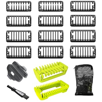 Guide Comb 0.5/1/1.5/2/2.5/3/3.5/4/4.5/5/7/9 MM for Norelco Trimmer Shaver, Hybrid Electric Trimmer Guards. 17 Pack