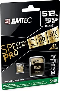 EMTEC MICROSD 512GB SDXC (CLASS10) SPEEDIN V30 A1 4K Adapt