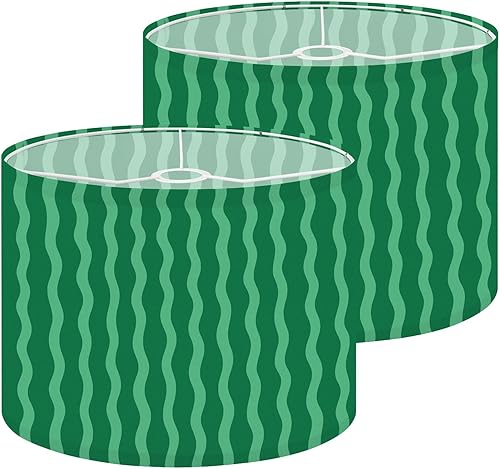 Miniatura 12 de Drum Lamp Shade Retro 70s sunset abstract rainbow stripe wave groovy Lampshade for Floor Lamps Table Lamps Pendant Light 13"x10" Replacement Linen