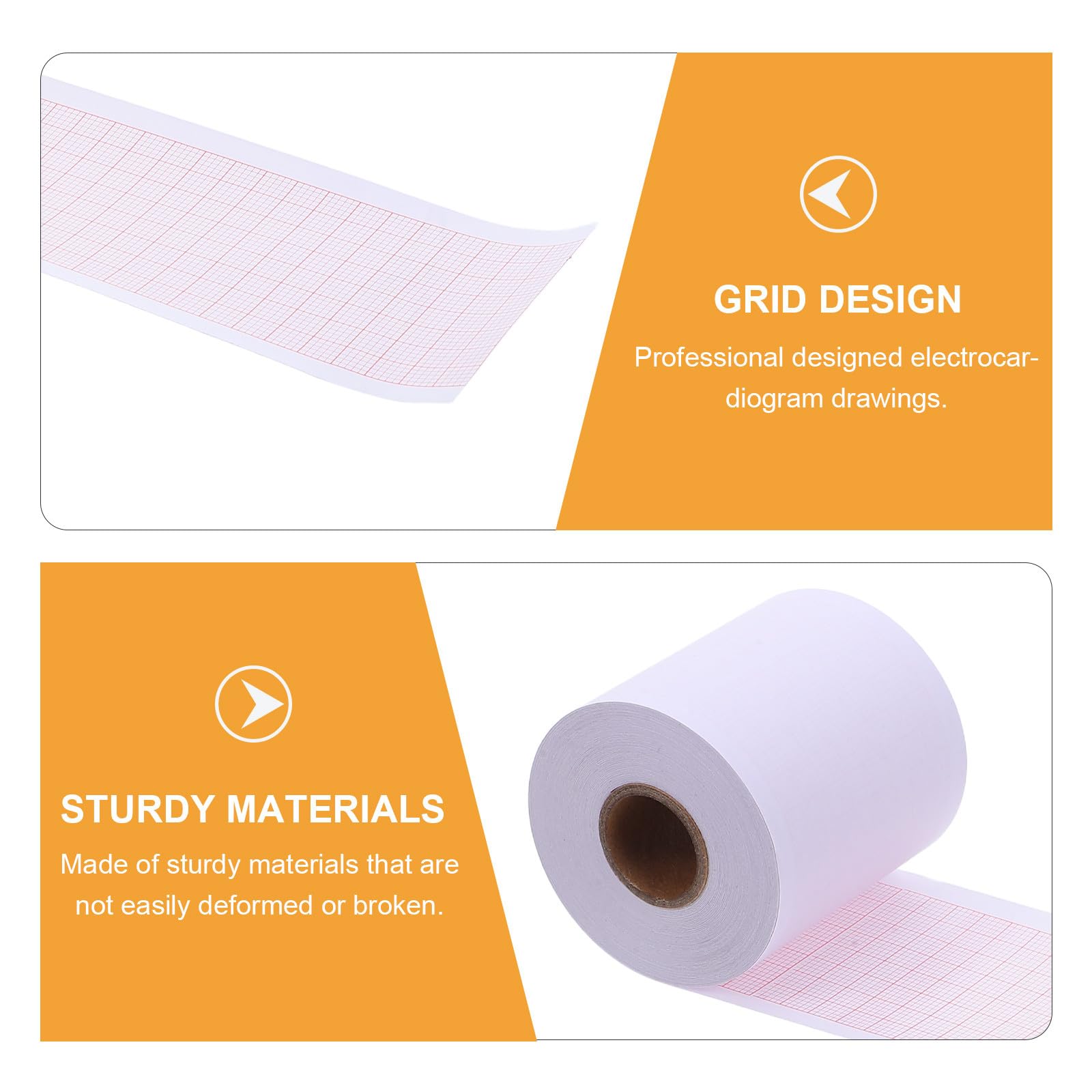 SHINEOFI 10 Rouleaux de Papier Thermique Haute Précision Papier Graphique à Canal Unique 50mm X 20m pour Électrocardiographe Ekg pour Usage Médical en Hôpitaux