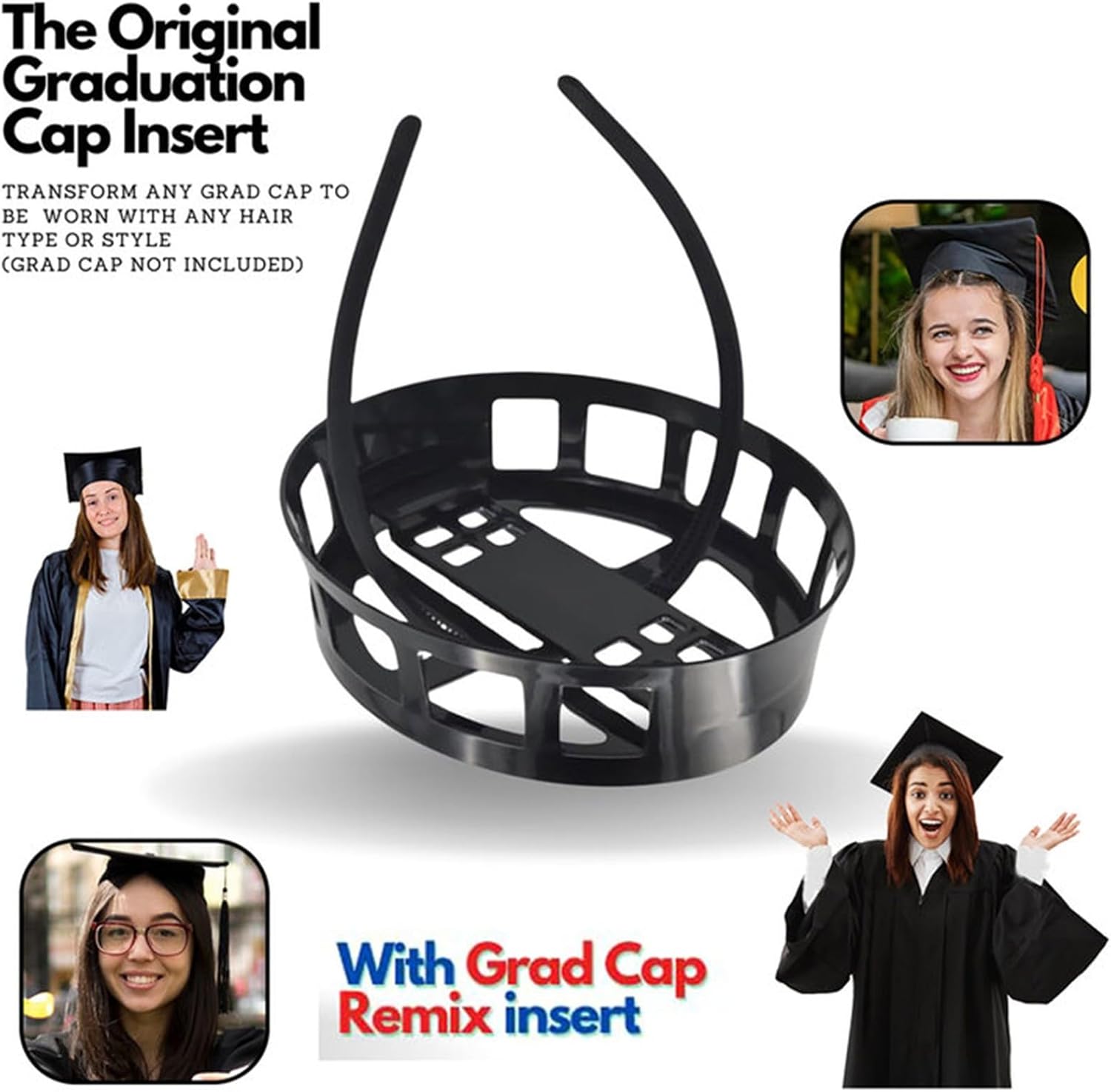 Graduation Cap Headband, Grad Cap Headband Keep Your Natural Hair on Grad Day,Grads Caps Remix for Secure Caps - Image 7