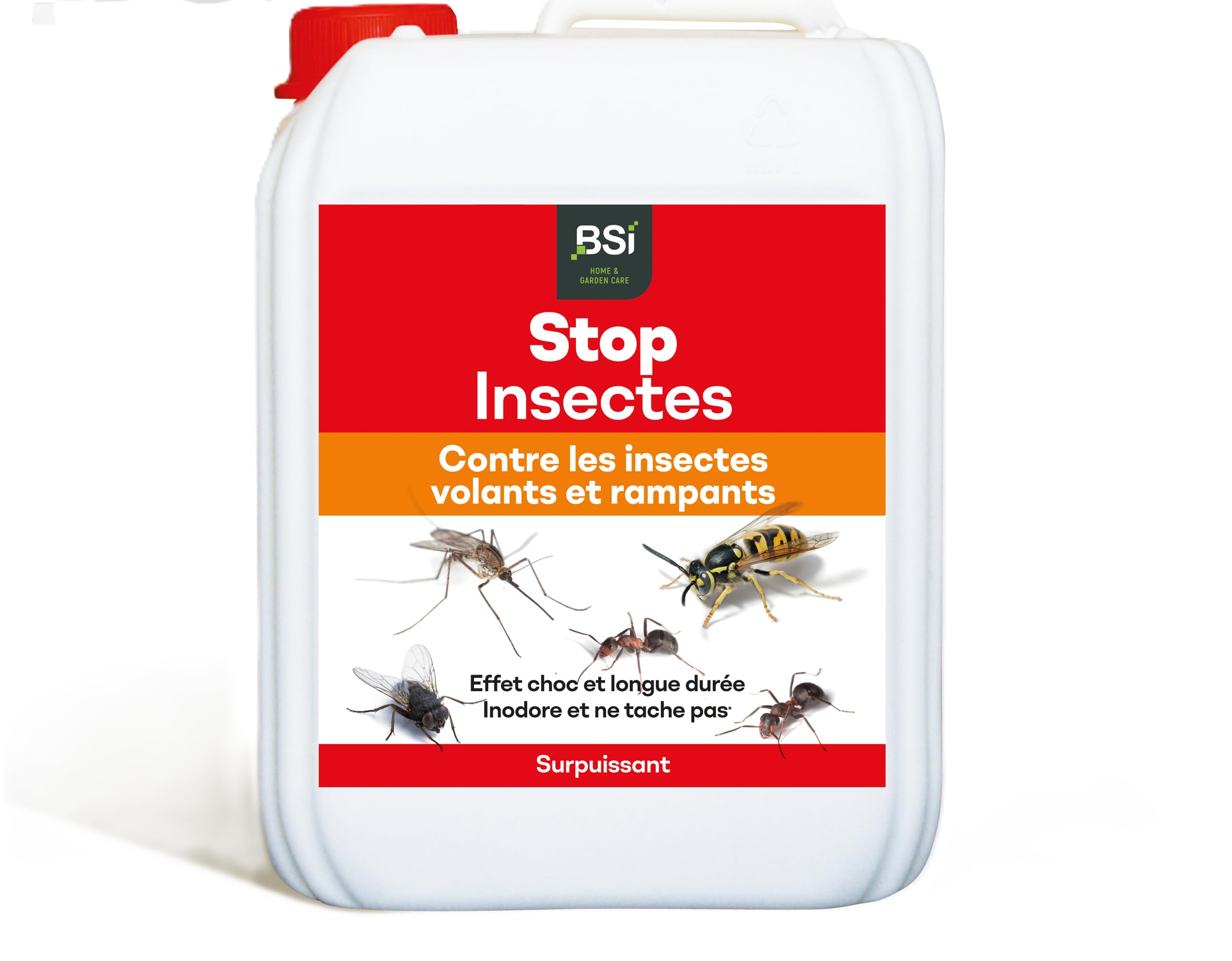 BSI Stop Insectes 500 Ml – Spray Anti-Moustiques, Mouches, Cafards – Action Immédiate & Longue Durée Intérieur/Extérieur