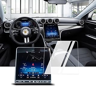 2022 2023 C Class W206 Screen Protector Design for Mercedes-Benz C-Class 2022 2023 C 300 Center Console 11.9-inch Navigation Touch Screen 9H Hardness Tempered Glass CClass Accessories Screen Protective Film