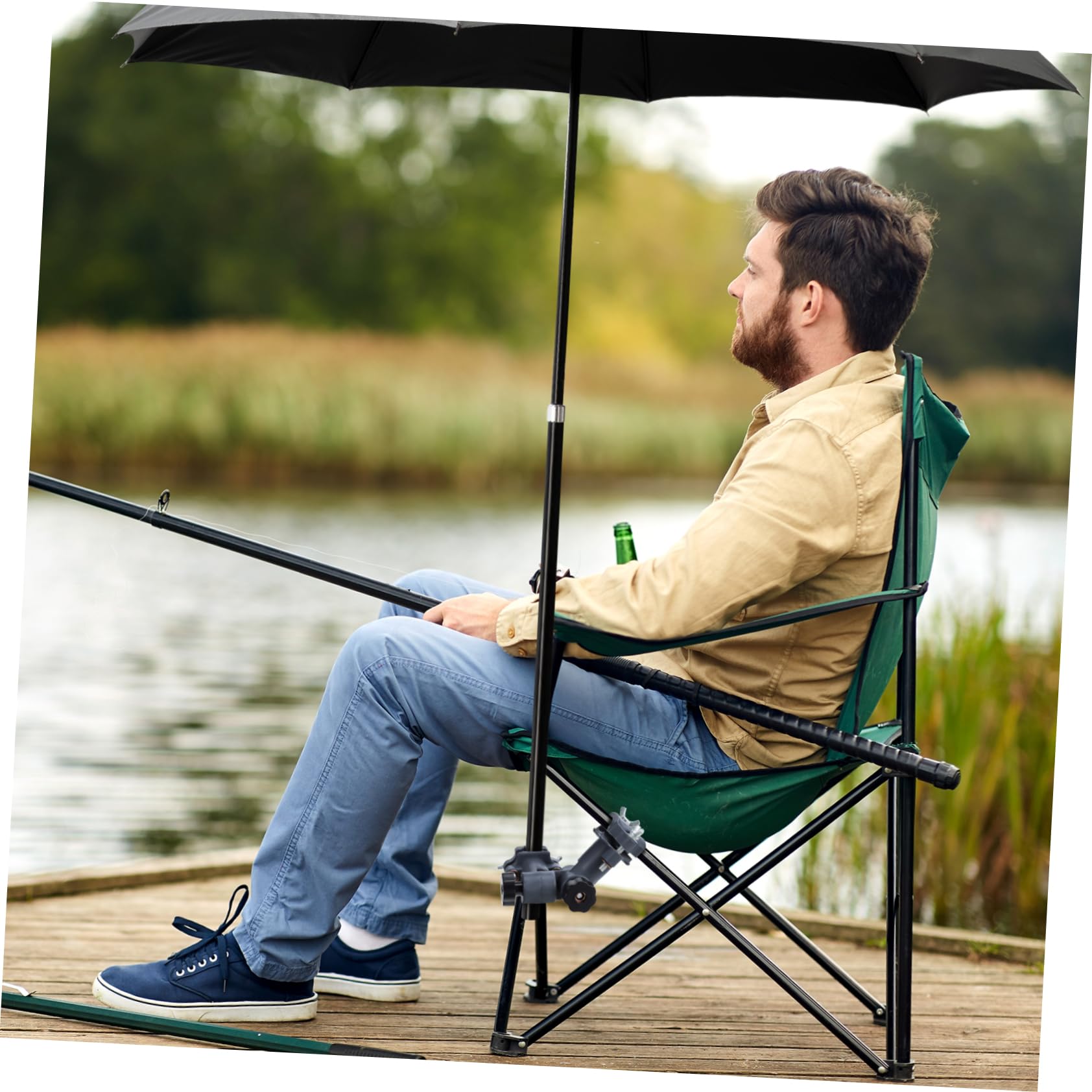 cheap fishing chair accessories INOOMP 4pcs Multi-Functional Umbrella Stand and Rotatable Bracket for Outdoor Fishing and Bait Tray Use : Patio, Lawn & Garden Length:1090 yd | 996 m Berkley AMP Saltwater Spinning clear mono padded and contouring WingMan