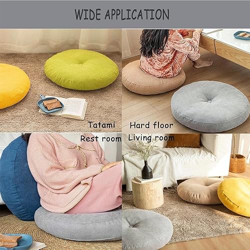 Miniatura 7 de Cojín redondo para asiento de futón, cojín para silla de oficina, cocina, comedor, interior y exterior, transpirable, cómodo tapete para asiento de