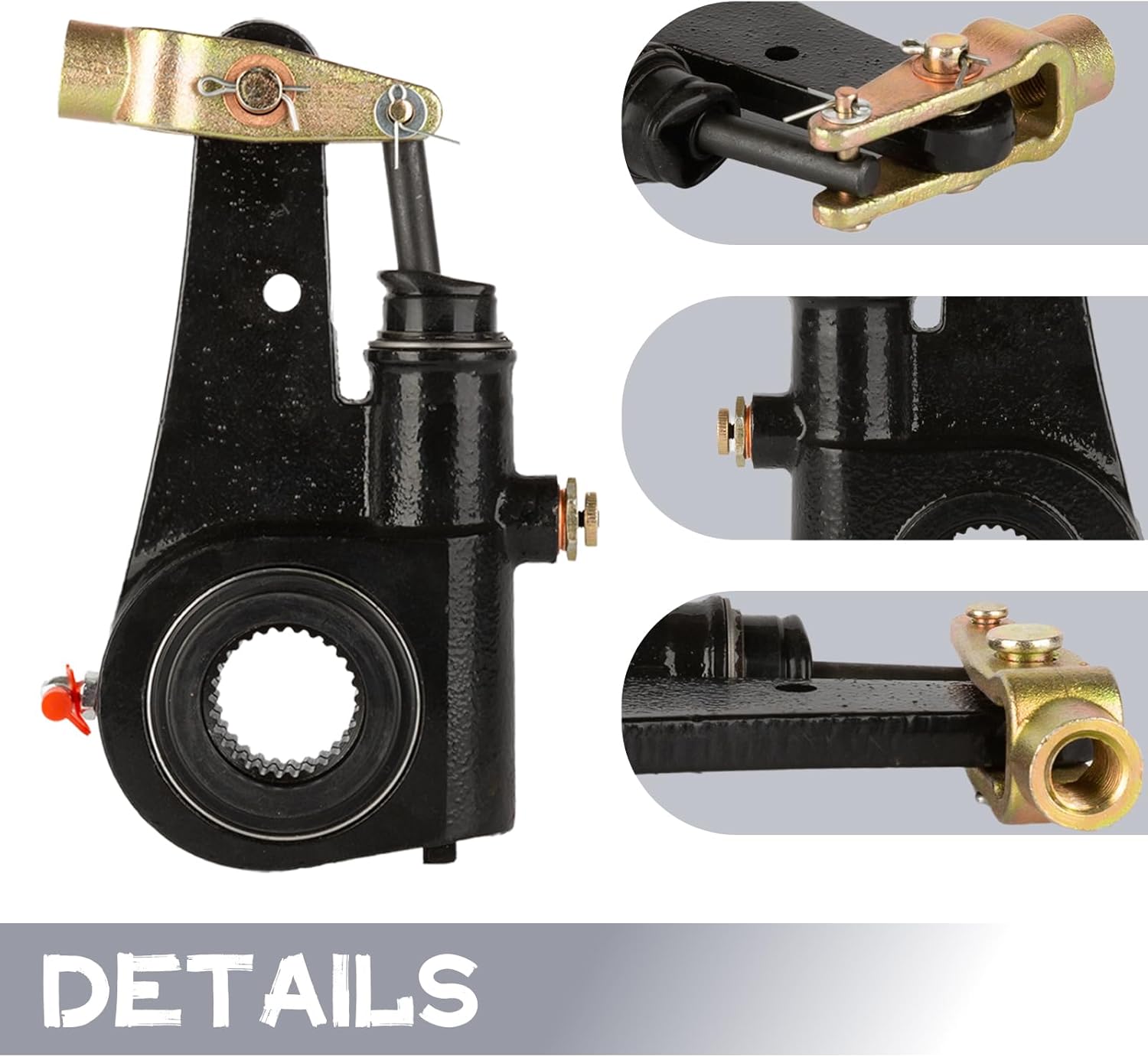 R801074 Automatic Slack Adjuster 1.5" Diameter, 28 Spline Teeth 6" Lever with Clevis Replaces Meritor R801074 801074 R803112 803112