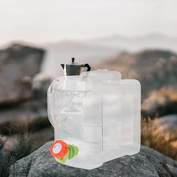 Yardwe 1set Outdoor Water Container Faucet Portable Car Camping Water Storage Jug for Hiking and Emergency Use Lightweight Design