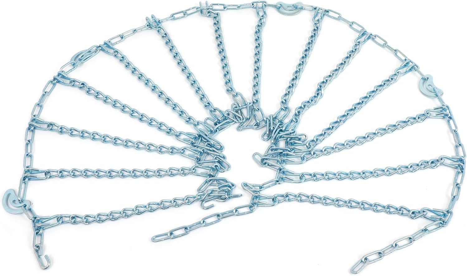 Thickened Snow Chains 2 Pack Tire Traction Chain for Car Truck SUV in Snow Ice Sand and Mud (Car Tire Chain Width 225 235 245 255 265 275 285 295mm)