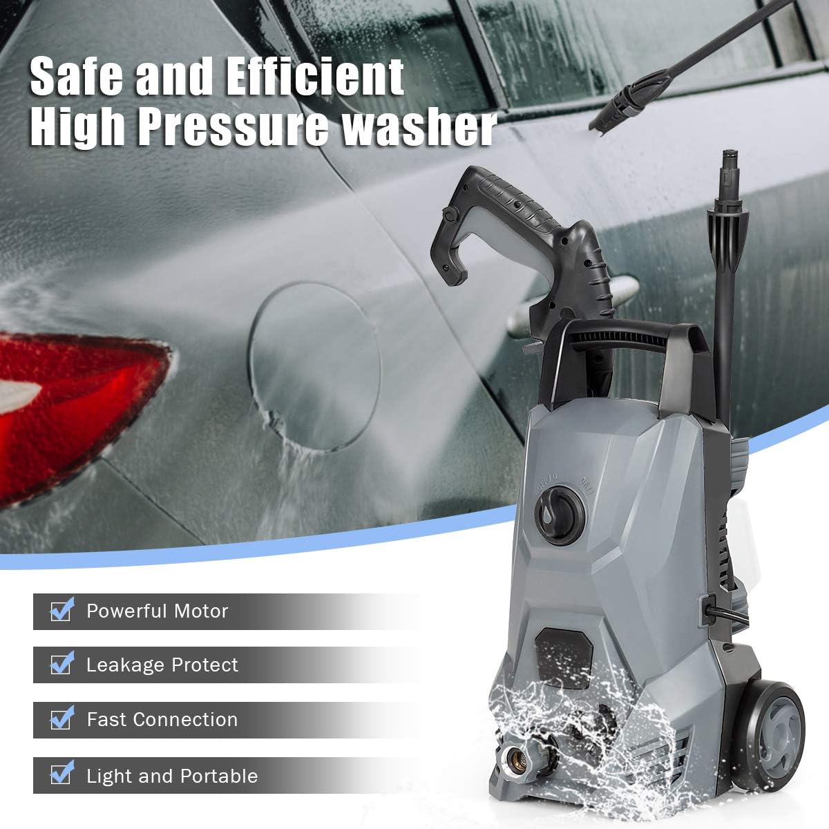 Flash Deals - 80% OFF Goplus Electric Pressure Washer, 2030PSI Portable High Power Washer w/Nozzle, Soap Bottle, Spray Gun 🛒 Flash Sale Goplus Electric Pressure Washer, 2030PSI Portable High Power Washer w/Nozzle, Soap Bottle, Spray Gun
