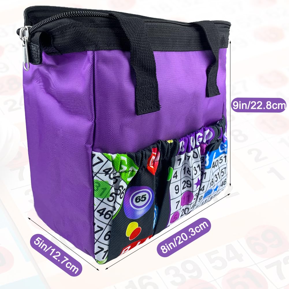 Sac de bingo avec poches sur le dédouanement, accessoires de bingo pour femme, sac de rangement de transport, cadeau pour les amateurs de jeux de bingo, sac fourre-tout pour marqueurs de bingo Sac de bingo avec poches sur le dédouanement, accessoires de bingo pour femme, sac de rangement de transport, cadeau pour les amateurs de jeux de bingo, sac fourre-tout pour marqueurs de bingo