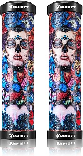 Rmiott - Agarres de silicona para manillar de bicicleta, empuñaduras de bloqueo para manillar de bicicleta de montaña con antideslizantes, doble