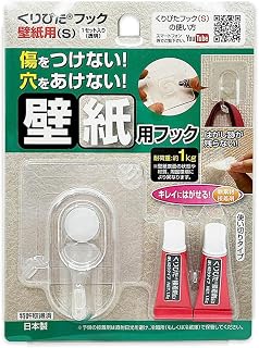 くりぴたフック 壁紙用 (S) 透明