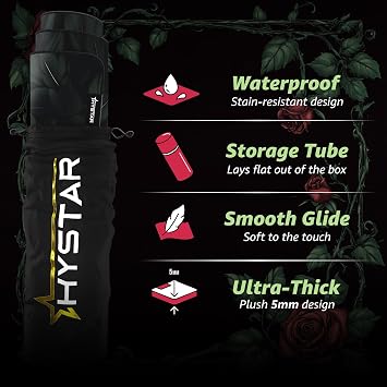 Hystar Extended Gaming Mouse Pad | L 45 x 20 | 5mm Thick, Waterproof Surface, Smooth Polyester Fabric, and Natural Rubber Base | Bloom