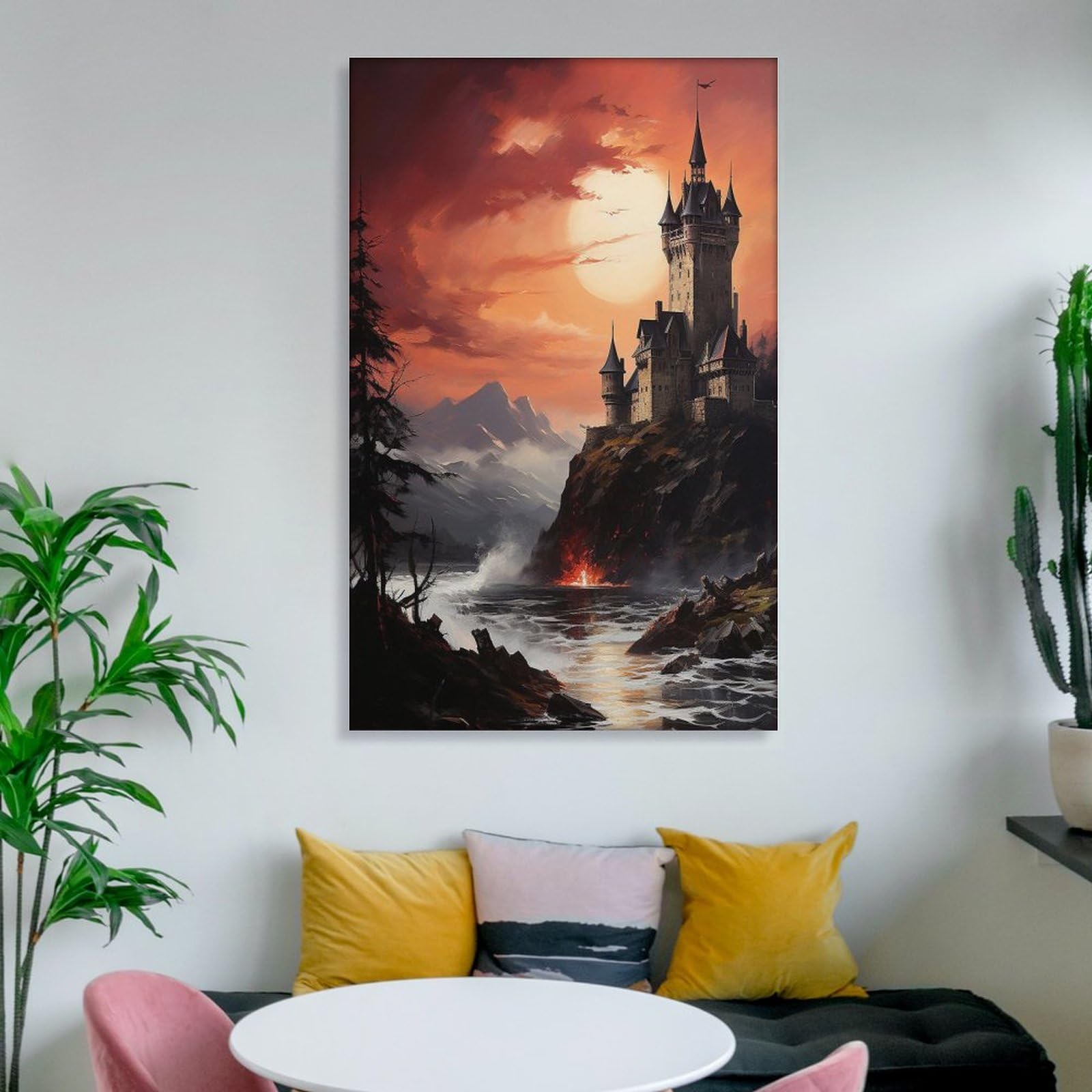 Amazon.com: Iisrar Medieval Castle, Gothic Landscape, Dark Moody