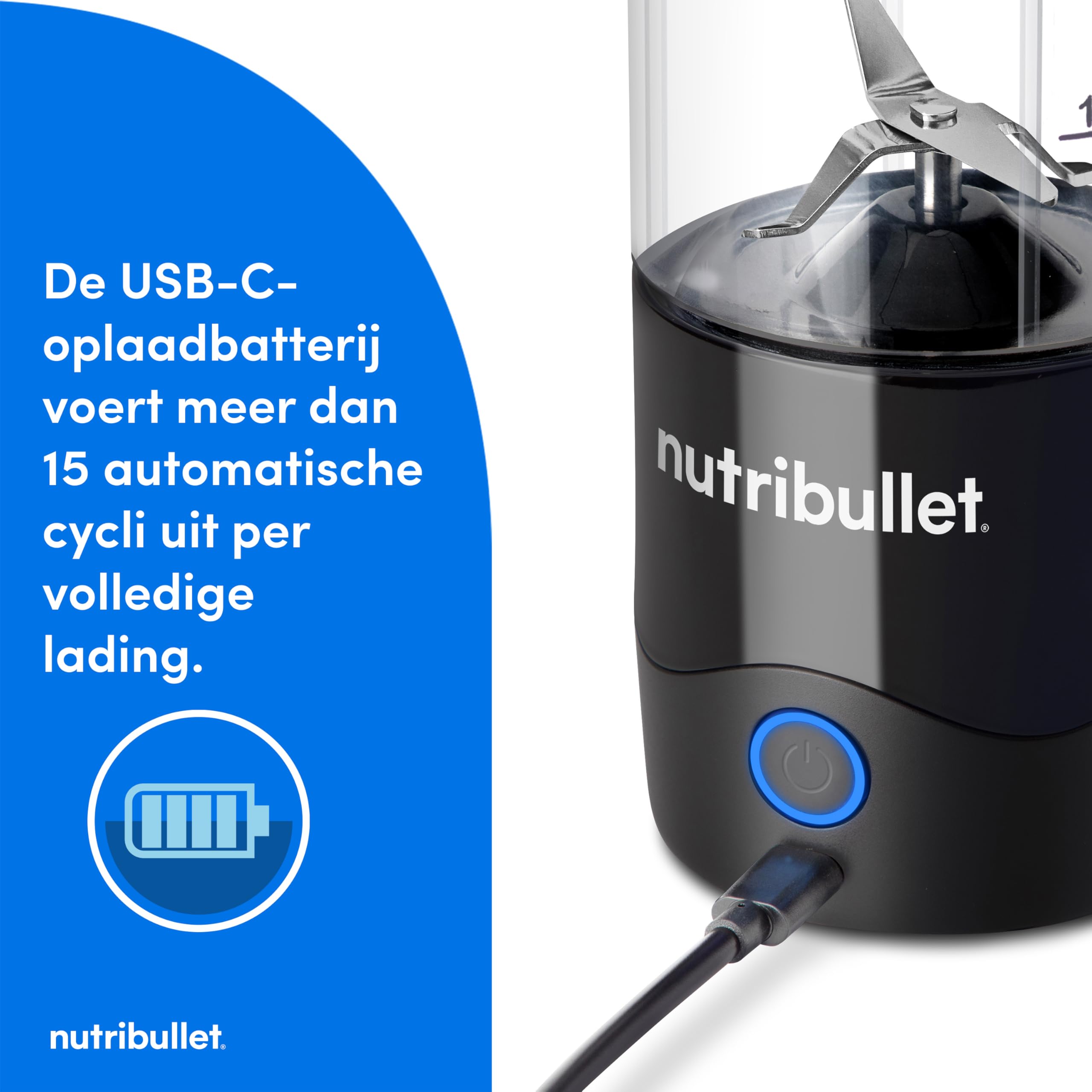 Premium elektrische proteïne shaker - Vortex mixer - 600ml - BPA-vrij - USB-oplaadbaar