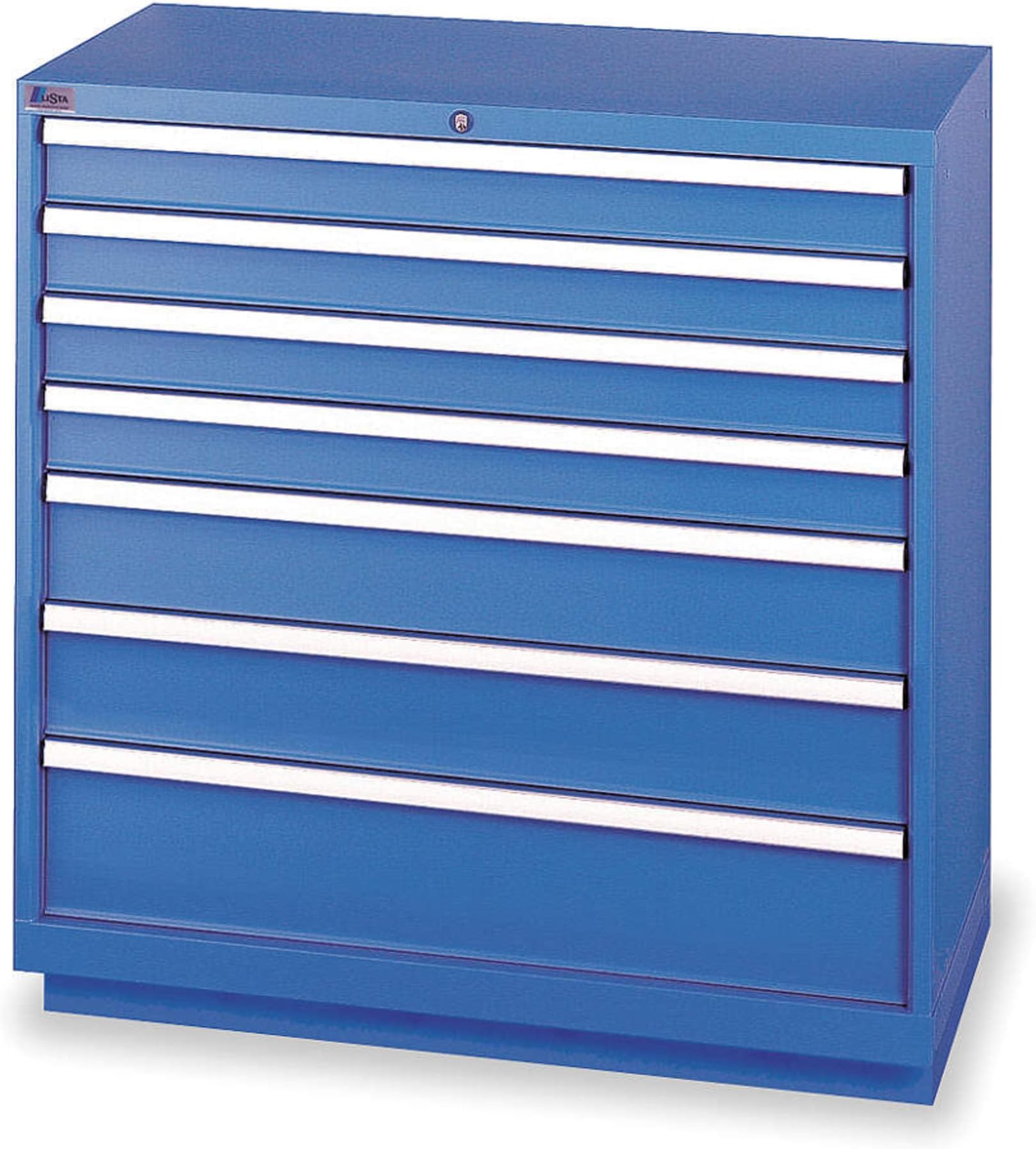 Lista International HS0900-0702FA-WWG Modular Drawer Cabinet, 7 Drawers, 40-1/4" Width x 22-1/2" Depth x 41-3/4" Height, Bright Blue
