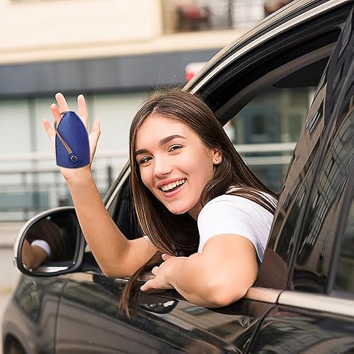 Vista 4 de WisePoint Funda de piel sintética para llaves de coche, 4 unidades, de piel sintética, portátil, para llaves de coche, bolsa extraíble