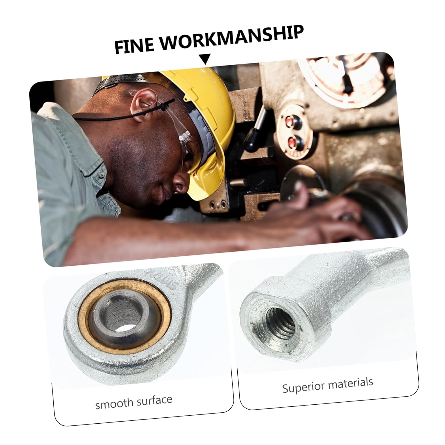 4pcs Rod End Bearings Metal Rod End Connector Machine Part Self-lubricating Bearing for Equipment