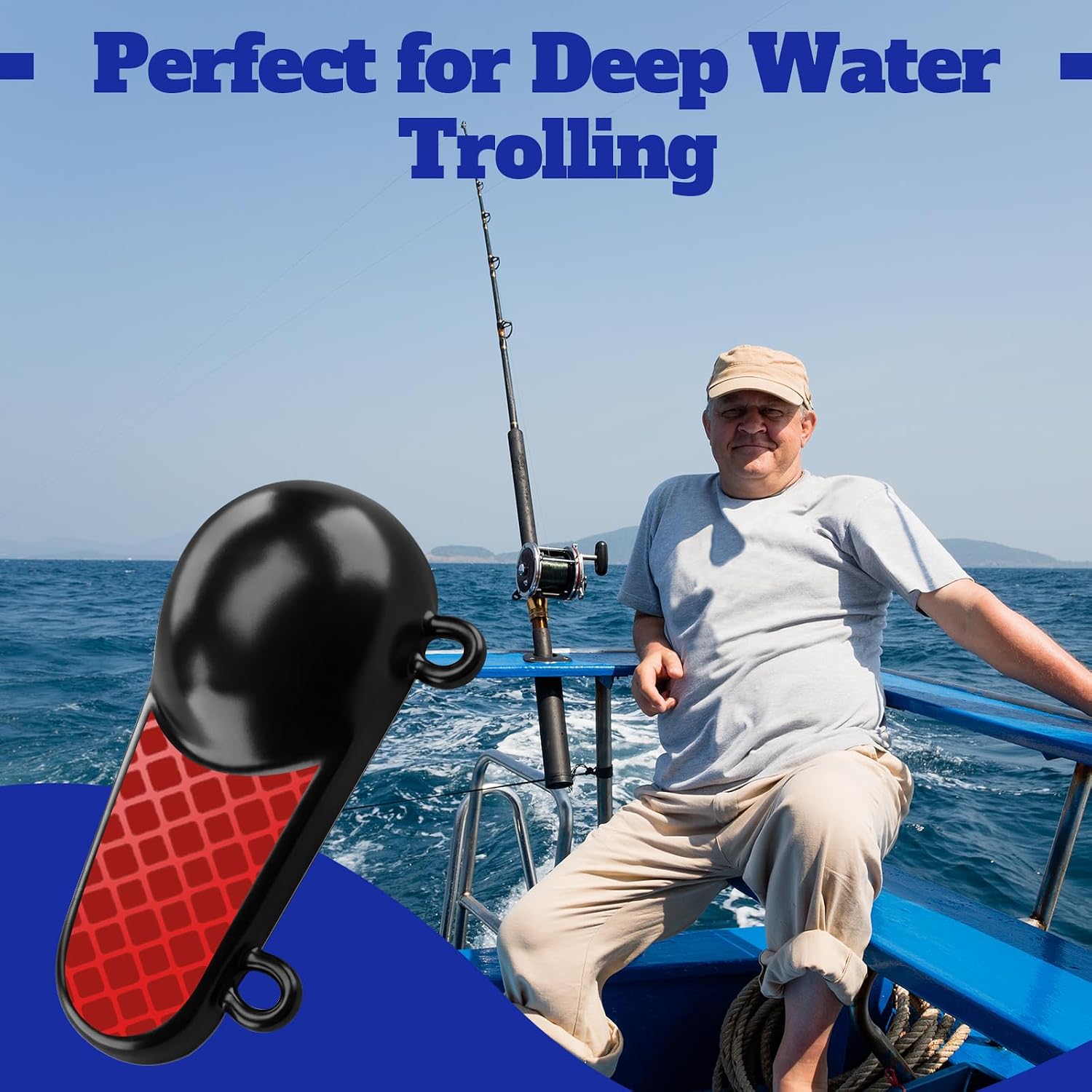 LEIFIDE 2 Pcs Downrigger Weights 4 lb Pancake Oval Coated Ball Fishing Downriggers Sinkers with Red Flash Vinyl-Coated Trolling Weights for Salmon Trout Boat Marine Accessories